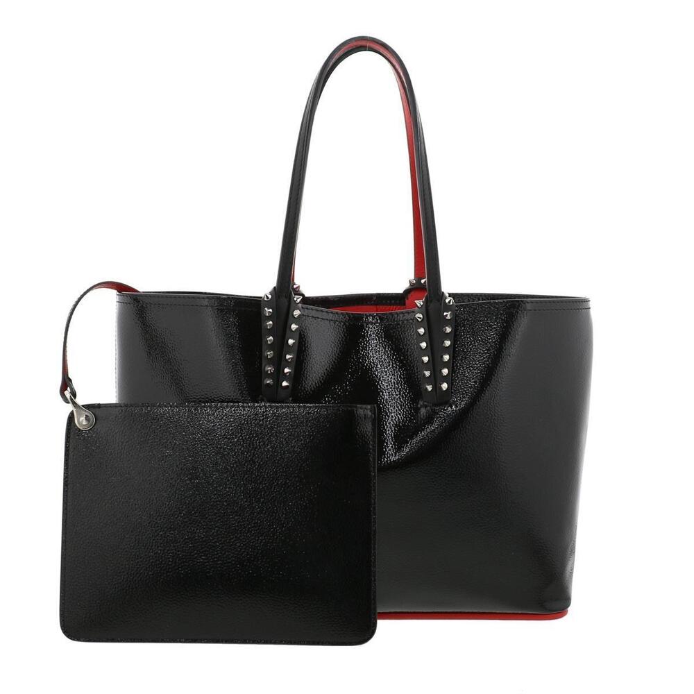 Christian Louboutin CABATA Patent Vernis Tote Bag Black